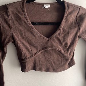 Brown crop top